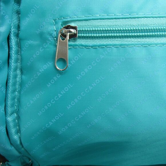 Moroccanoil Travel Backpack Brown Nylon Teal Lining Everyday Bag 12\